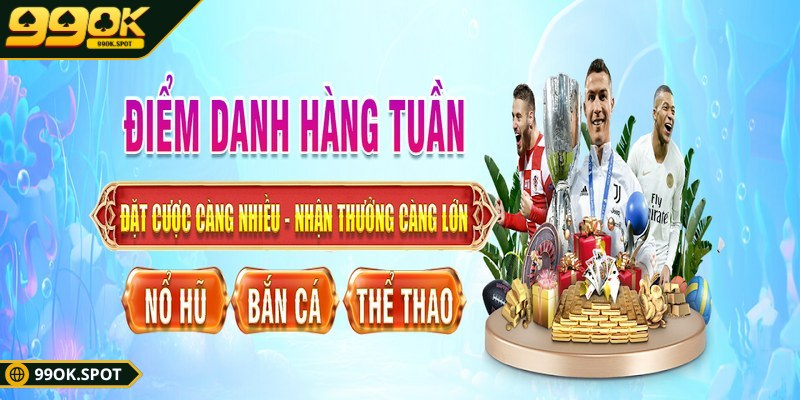 Khuyến mãi tại 99OK bao gồm các chương trình thưởng hàng ngày 