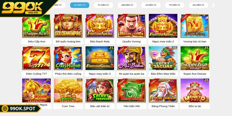 Slot 99OK - Điểm đến giải trí sôi động không thể bỏ lỡ 2 Mỗi sảnh slot 99OK cung cấp list game đặc sắc khác nhau